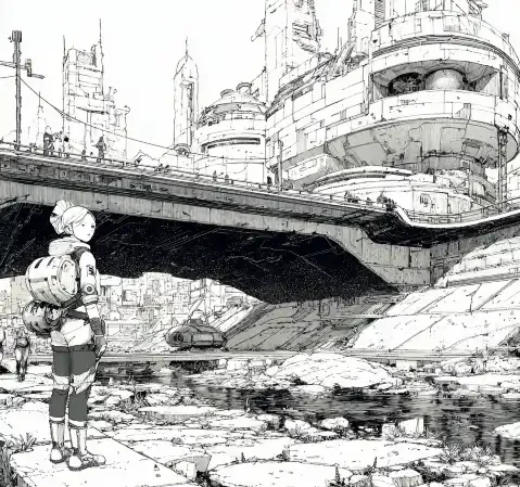 科幻设定题材作品封面，画面以未来场景为主