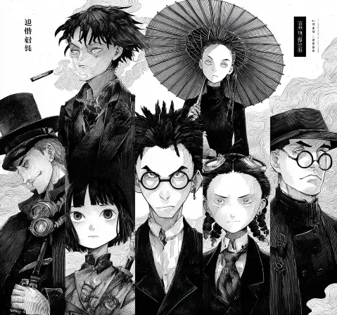 奇幻冒险题材作品封面，画面以旅途场景为主